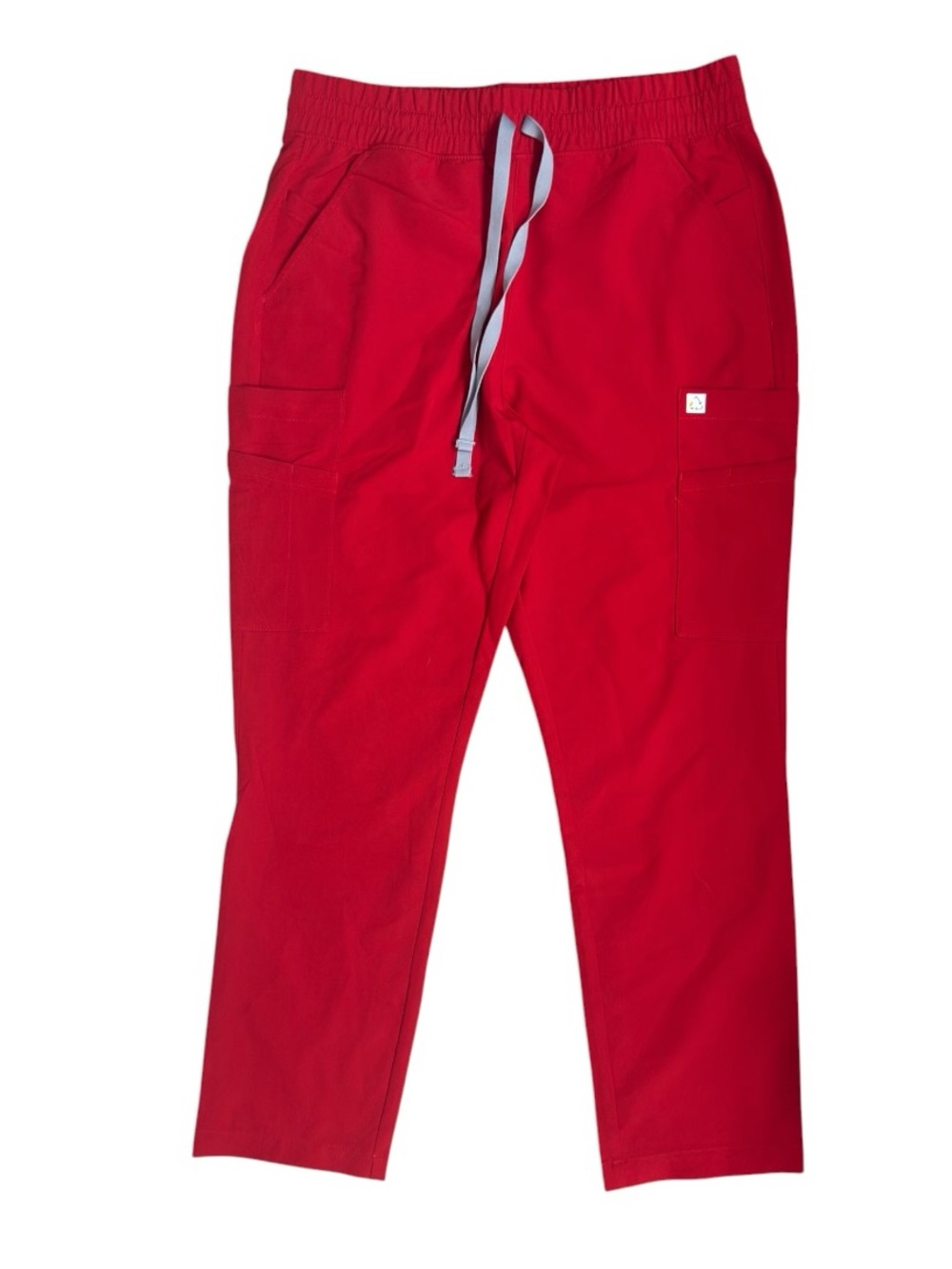 ReSurge Women's Topaz 11-Pocket Drawstring Straight Leg Red Scrub Pants NWOT